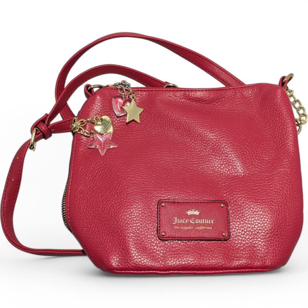 Juicy Couture Bag Purse Pink Red Los Angeles California LOOKS XLT SEE PICS